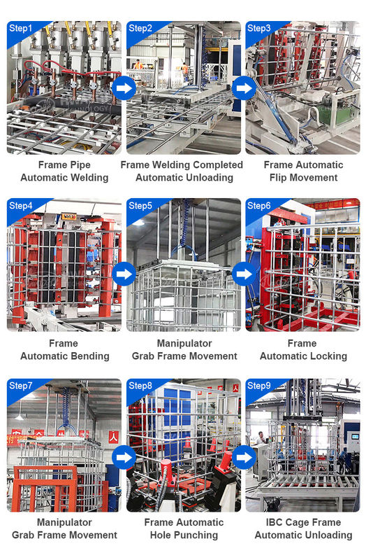 Máy hàn lưới tự động IBC cho dây chuyền sản xuất khung lồng IBC Tote