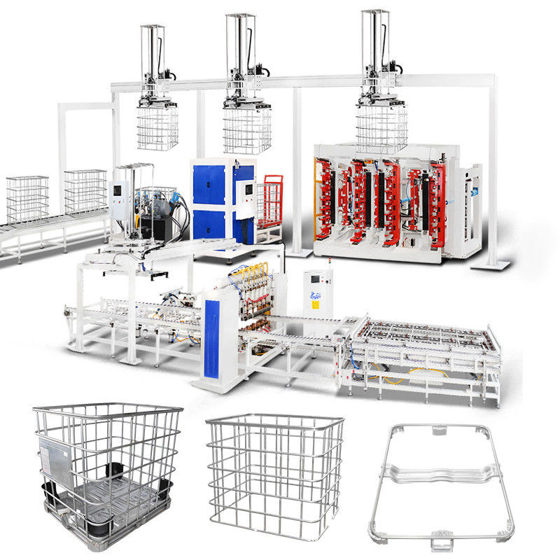 Máy khóa khung lồng IBC để khóa các đầu của khung ống