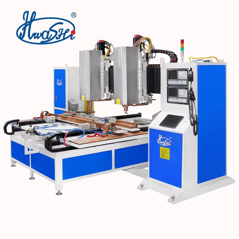 Bảy 7Axis Cnc Spot hàn máy hai đầu tự động Bảng kim loại cho Squat Rack