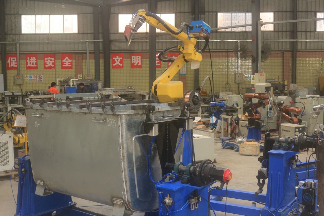 Robot hàn MIG cho thùng rác với máy hàn laser robot theo dõi sợi laser