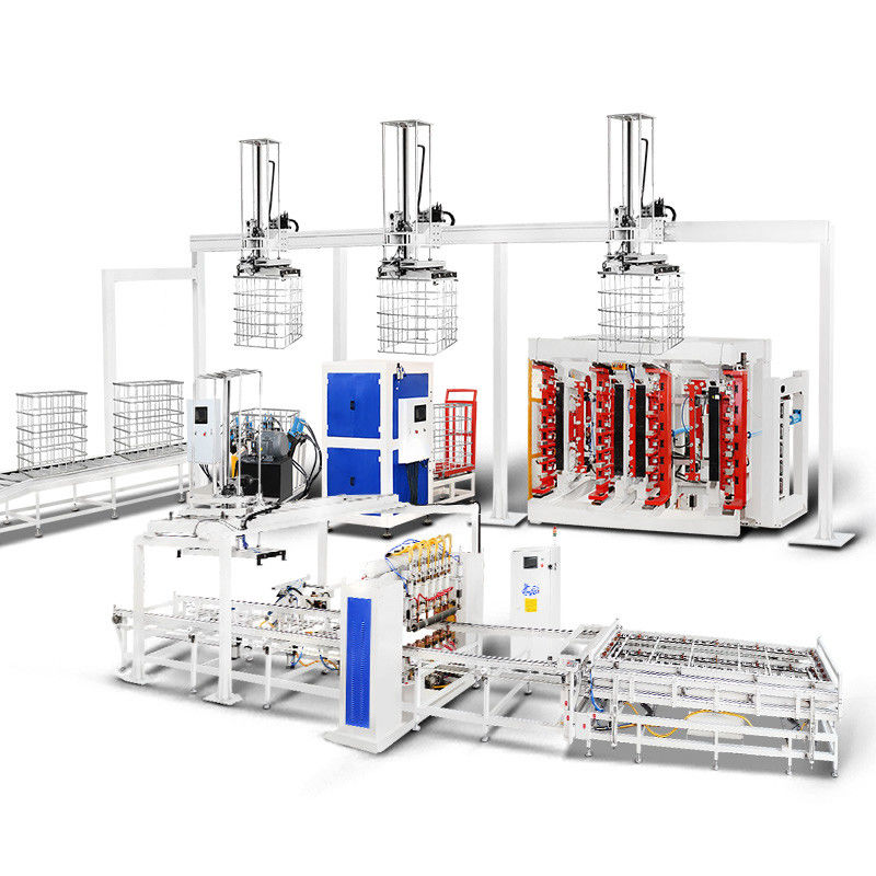 Nhà máy Hwashi IBC Grid, IBC Cage Frame Production Line, IBC Cage Frame Locking Machine
