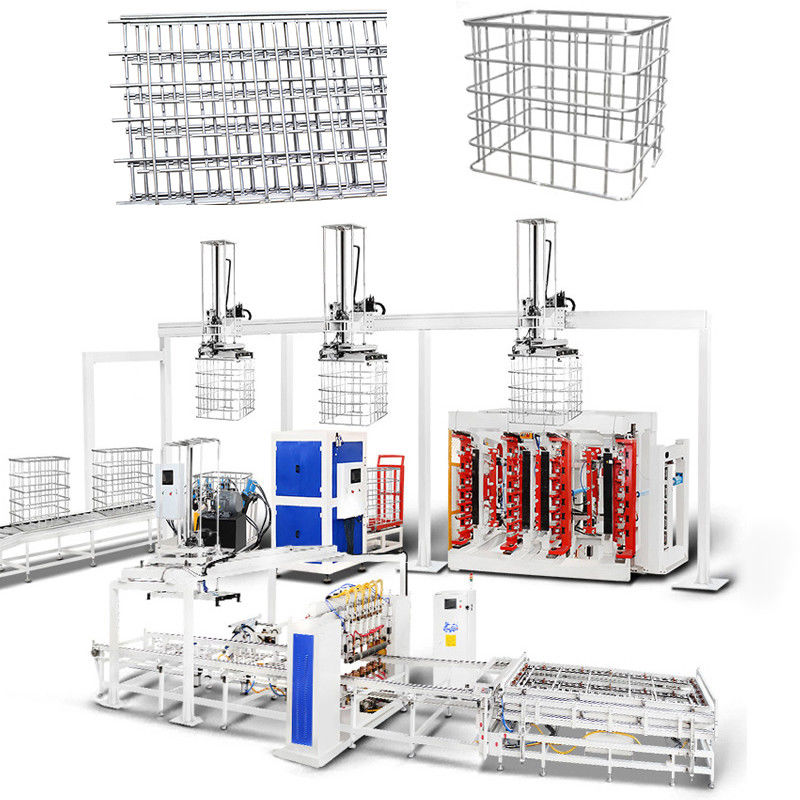 Máy chế tạo lồng IBC hoàn toàn tự động mới 1oool Capacity Frequency Steel Grating Welding Production Line Pressure Pump đáng tin cậy