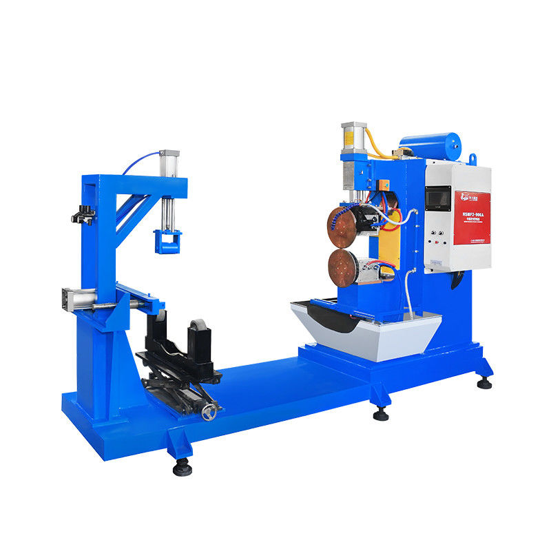 Hwashi chất lượng cao thép không gỉ tự động hai trạm tròn cuộn dây hàn máy sản xuất cho xe chứa dầu