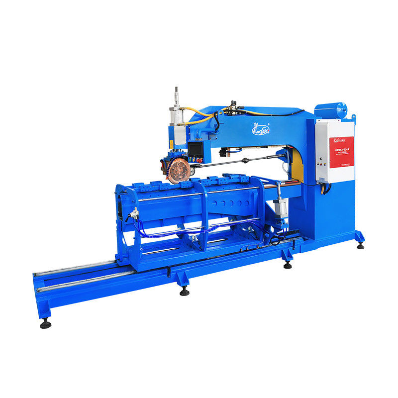Hwashi chất lượng cao thép không gỉ tự động hai trạm tròn cuộn dây hàn máy sản xuất cho xe chứa dầu