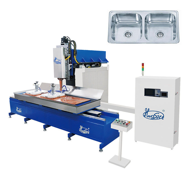 Hwashi tự động 304 thép không gỉ bồn rửa xả dây chuyền hàn máy CNC bồn rửa xả máy hàn / Undermount bồn rửa nhà bếp