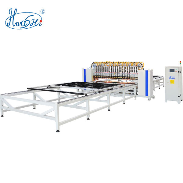 Máy hàn đa điểm Gantry Hwashi AT-MF25K với nguồn điện biến tần MFDC, cấp năng lượng bằng máy chủ và cách điện cực điều chỉnh